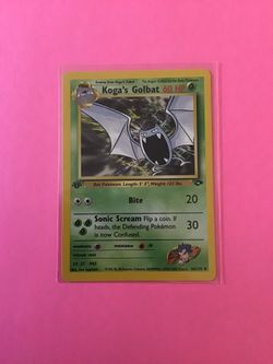 1st edition Koga’s Golbat 46/132 Pokemon Card from Gym Challenge 