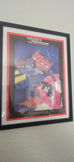 1980's Portfolio Transformers Folder Framed