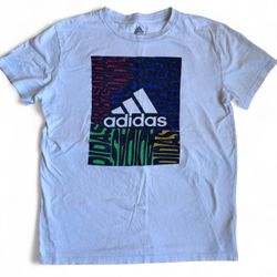 Mens Classic Adidas White  Casual Athletic Tee Size Large