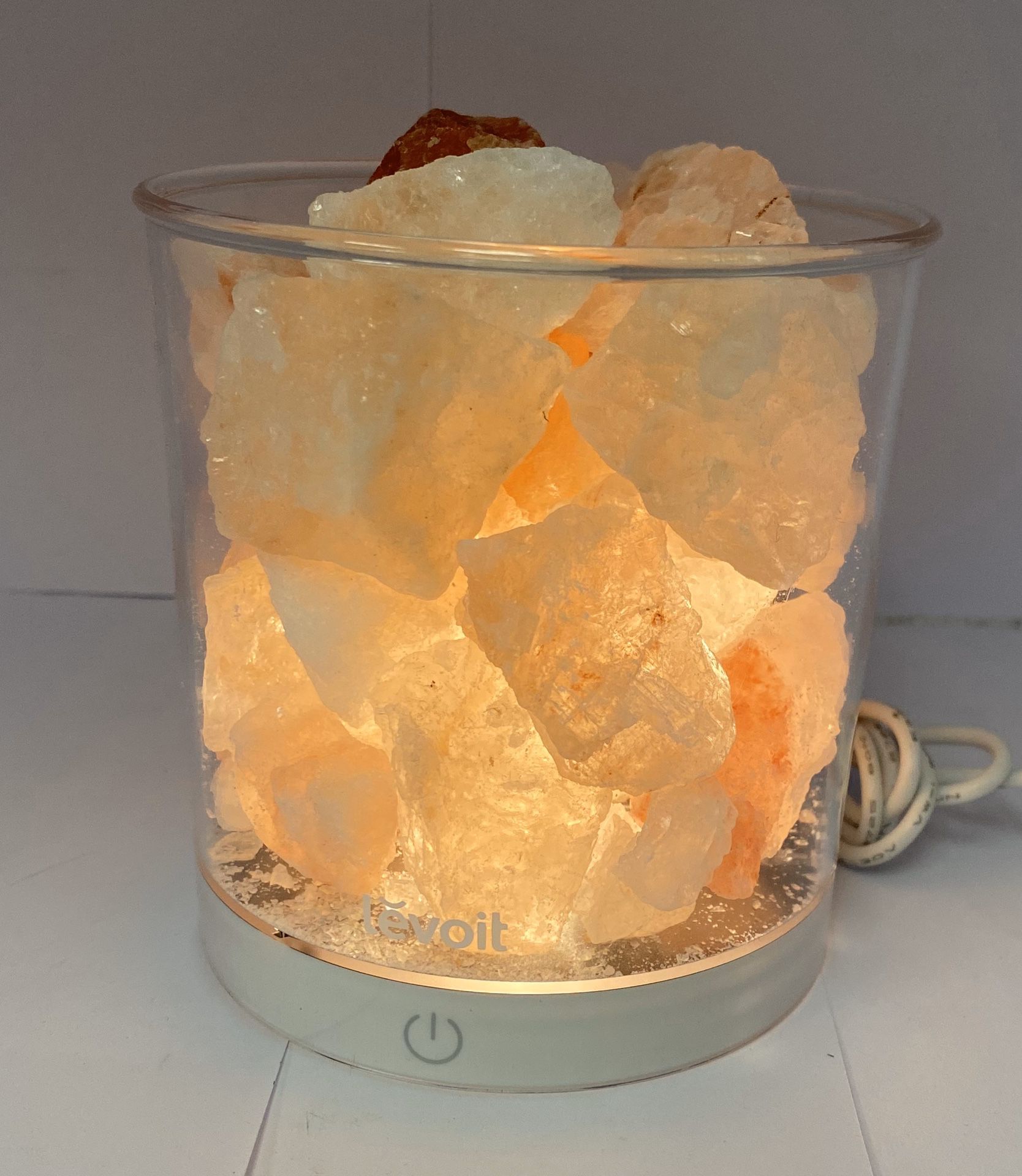 Levoit Cora Himalayan Salt Lamp, Natural Hymalain Pink Salt Rock Lamps - New In Box