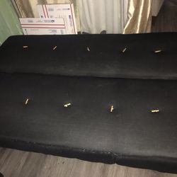 Black Futon With Beige Cover