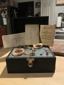 Vintage Railroad Telegraph Machine, Tape Reader w/ AAR  Standard Code & Course Materials