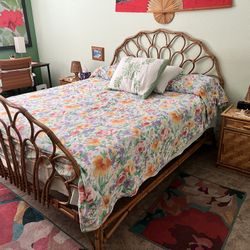 Antique Wicker Bedroom Set