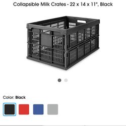 Uline  Collapsible Milk Crate 