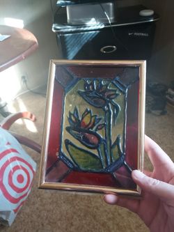 Tiffany Style Glass Birds Of Paradise