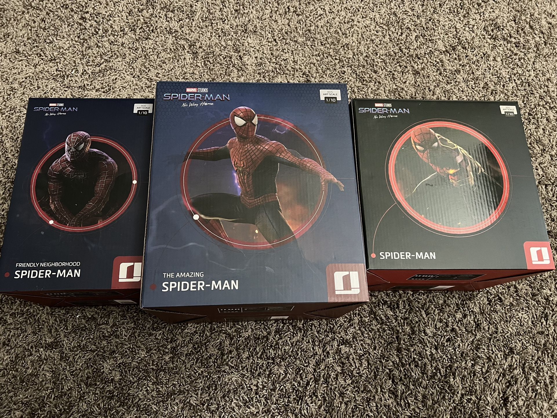 Iron Studios Spiderman No Way Home Complete Set All Spider-Man Statues 1/10