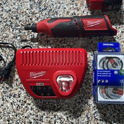 Milwaukee Cordless Rotary Tool (with Accessories)