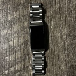 Fitbit With Silver Strap