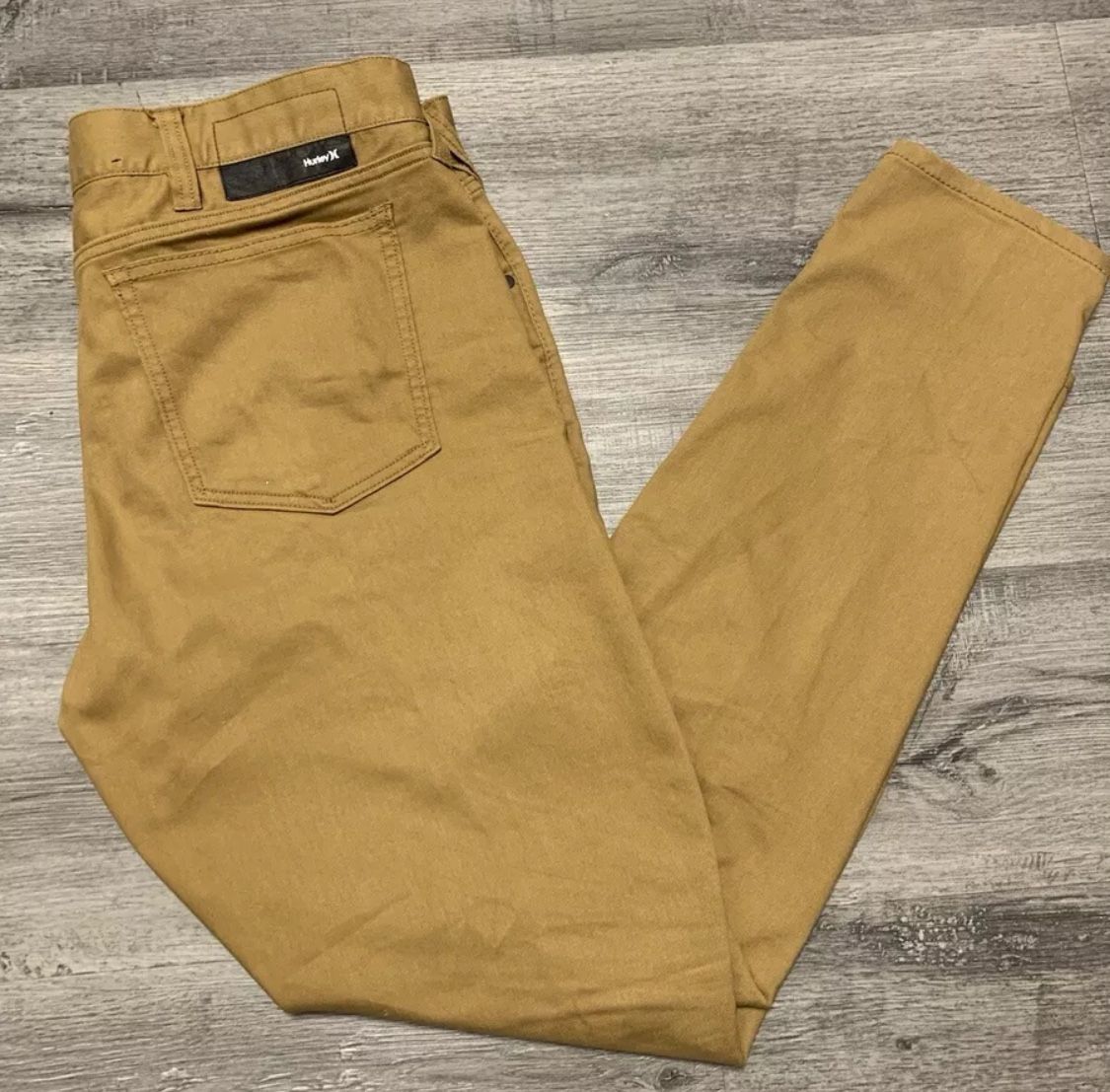 Hurley Nike Dri-Fit Mens 84 Slim Fit Twill Breathable Khaki Pants 36 x 30 #557