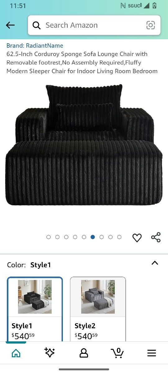 Corduroy Sponge Lounge Chair