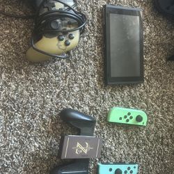 Nintendo Switch Three Games Two Controllers 