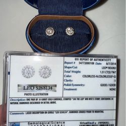 Natural diamond studs earrings/ trade for an authentic Chanel