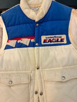 Vintage Goodyear Eagle Official Racing Apparel Puffer Vest