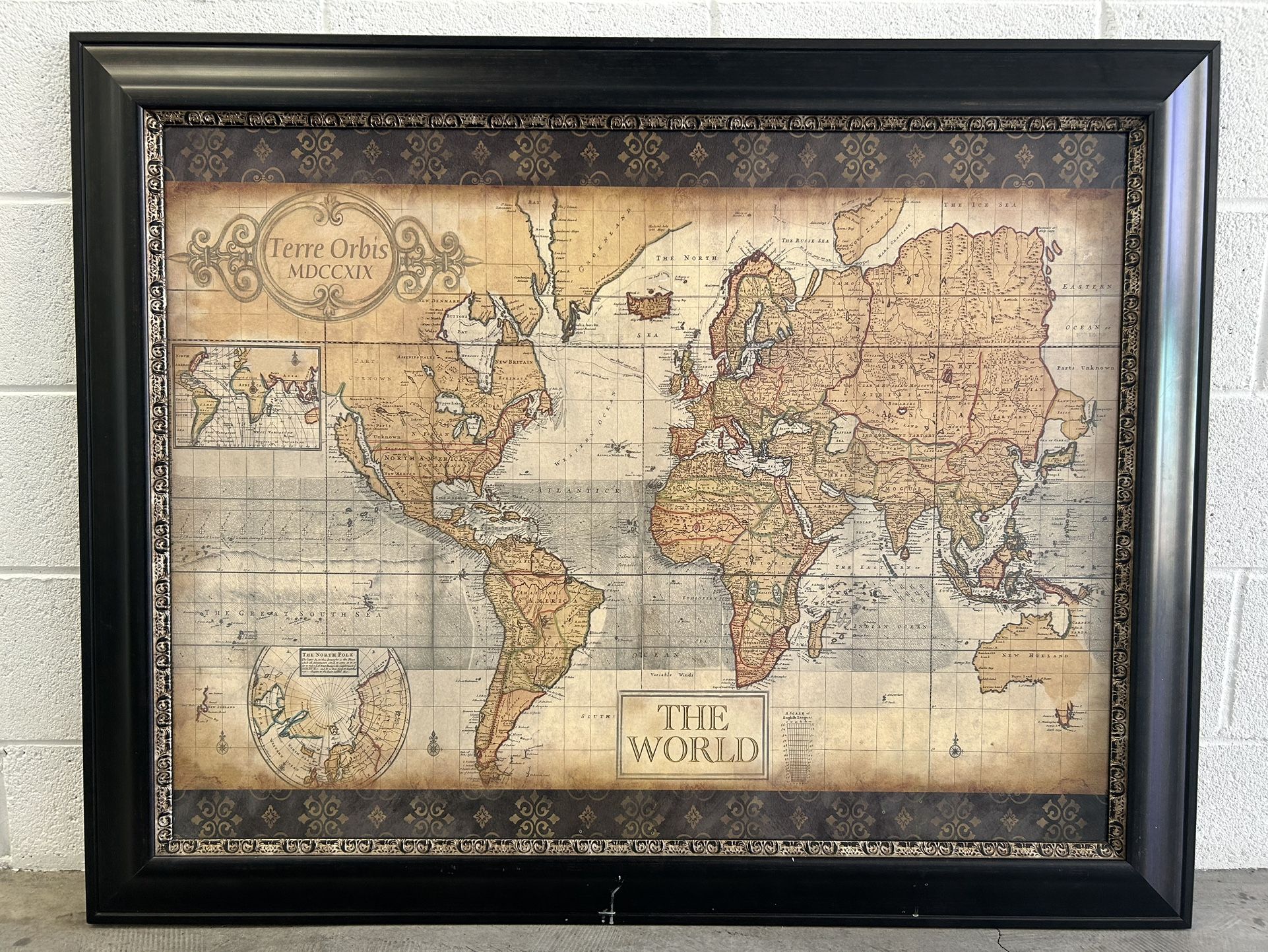 Old World Map Framed Art Print for Sale in Scottsdale, AZ - OfferUp