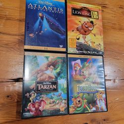 Tarzan, Atlantis, Lion King 1/2, Robin Hood DVDs ~ Disney, Animated, Used