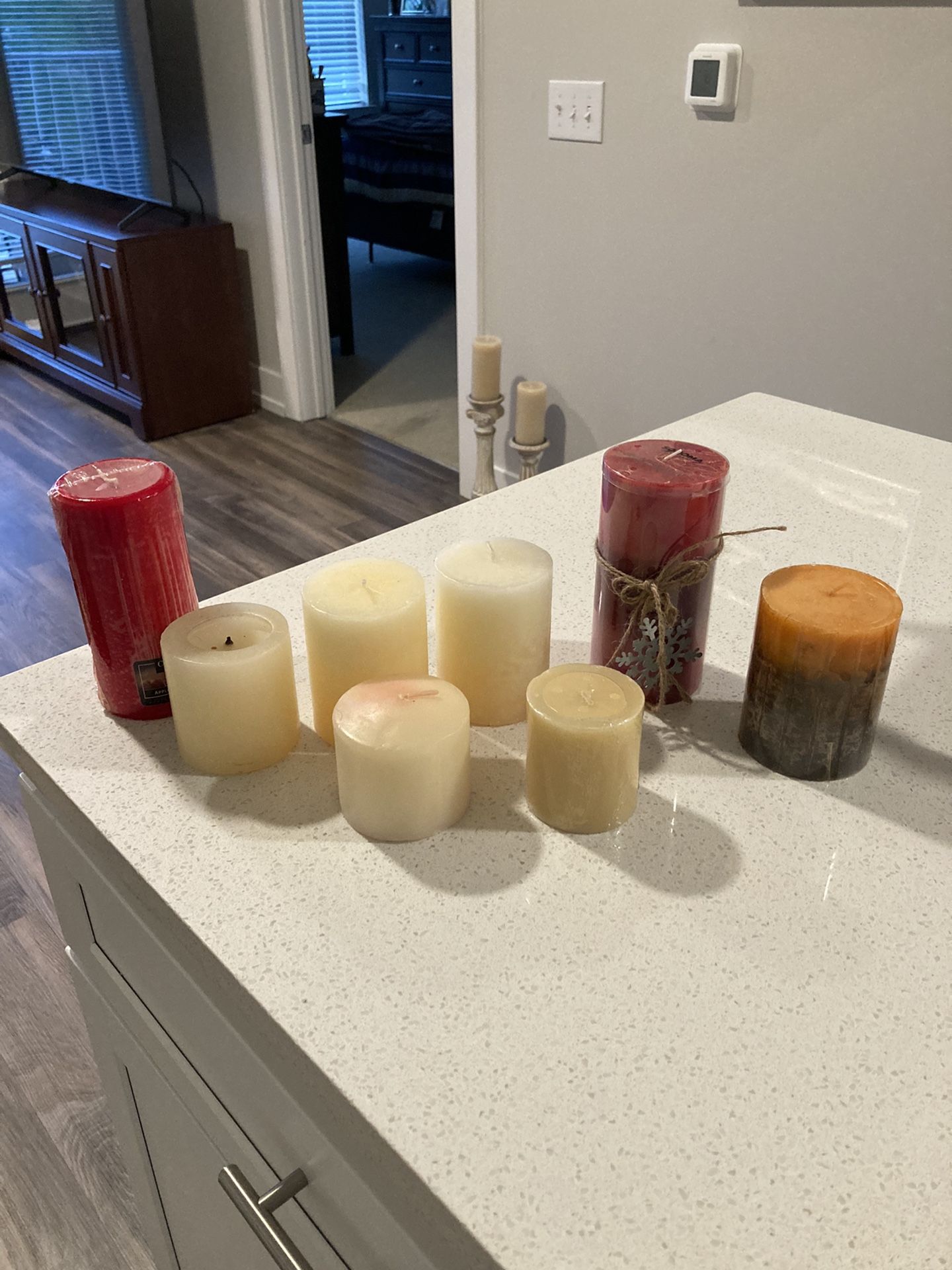 Various Candle pillar lot-8 count