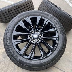 20” Cadillac XT6 XT5 Black Premium Luxury Sport Wheels Rims Michelin Tires TPMS