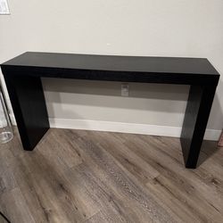 Black wooden table