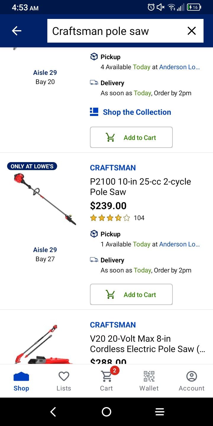 Craftsman Pole Saw