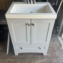 Bathroom Vanity With Mirror and Faucet 24x19x34