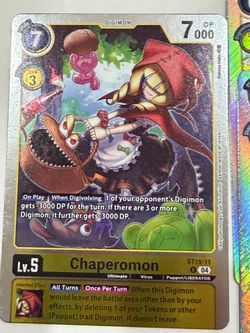 Digimon TCG Chaperomon ST19-11 Rare Holo Card