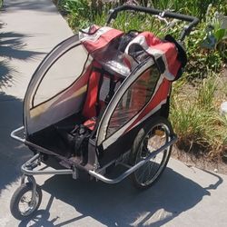 Elite Aosom Double Bike Trailer & Stroller 