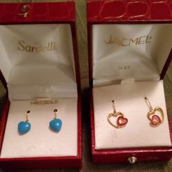 14 karat gold pierced earrings assortment