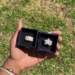 Star and Cuban VVS Rings