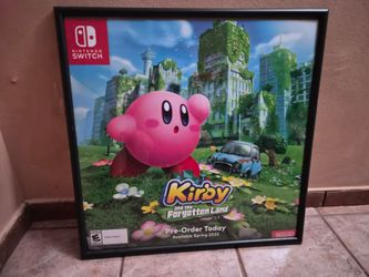 Kirby and the forgotten land poster framed 24x24