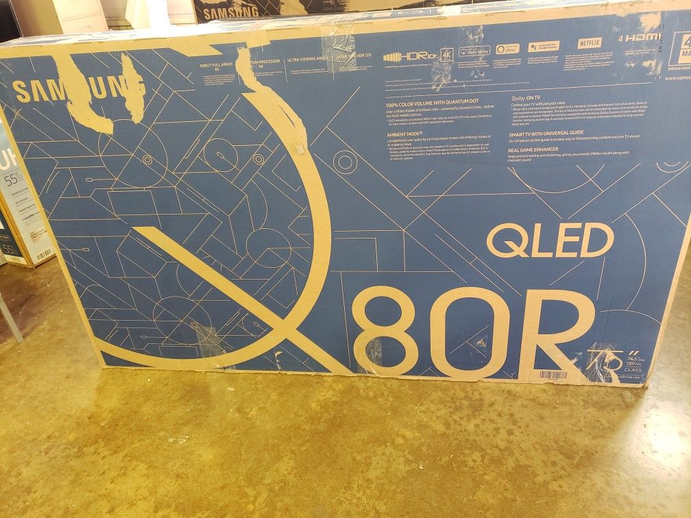 TV Samsung 75", Q80R, 4k, Dynamic Cristal Color, Excellent