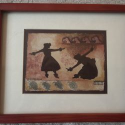 Watercolor painting by Cindy Conklin Hawaiian dancers