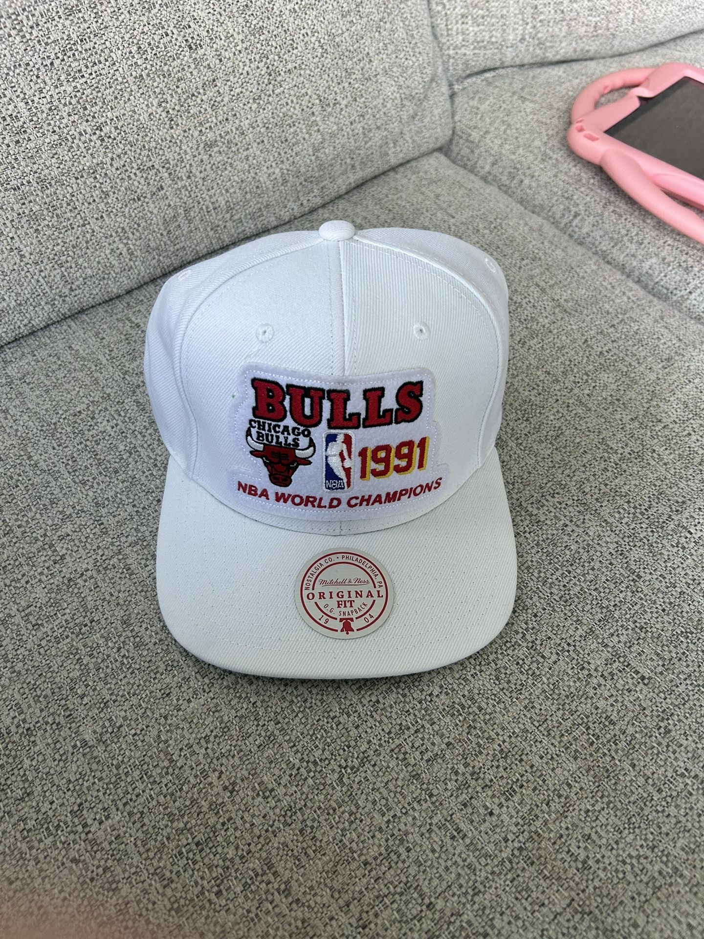 Chicago Bulls Hat White 1991 NBA World Champions Snapback Mitchell & Ness OSFM