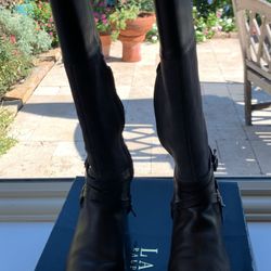 Ralph Lauren Suede & Leather Riding Boots
