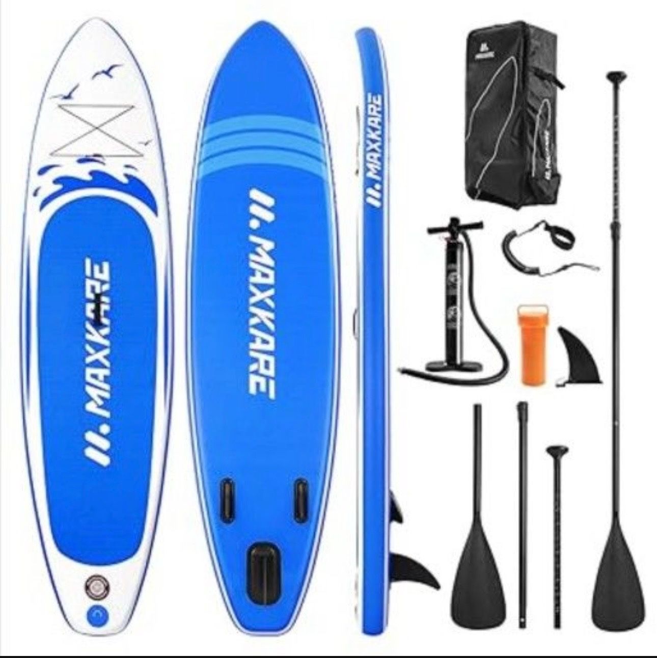 Stand Up Paddle Board Inflatable SUP W Stand-up Paddle Board Accessories Backpack Paddle Leash Pump Non-Slip Deck