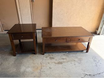 Wood Coffee Table and Side table