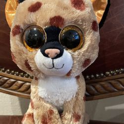 Ty Beanie Boo Buckwheat Lynx Spotted Wildcat Plush Stuffed Animal (2015) - 6.5"