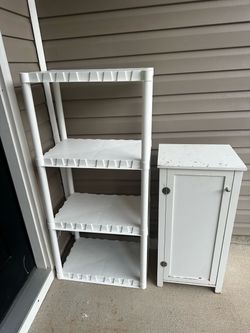 Storage Shelves and Cabinet with Drawer – Set of 2/ garage organization