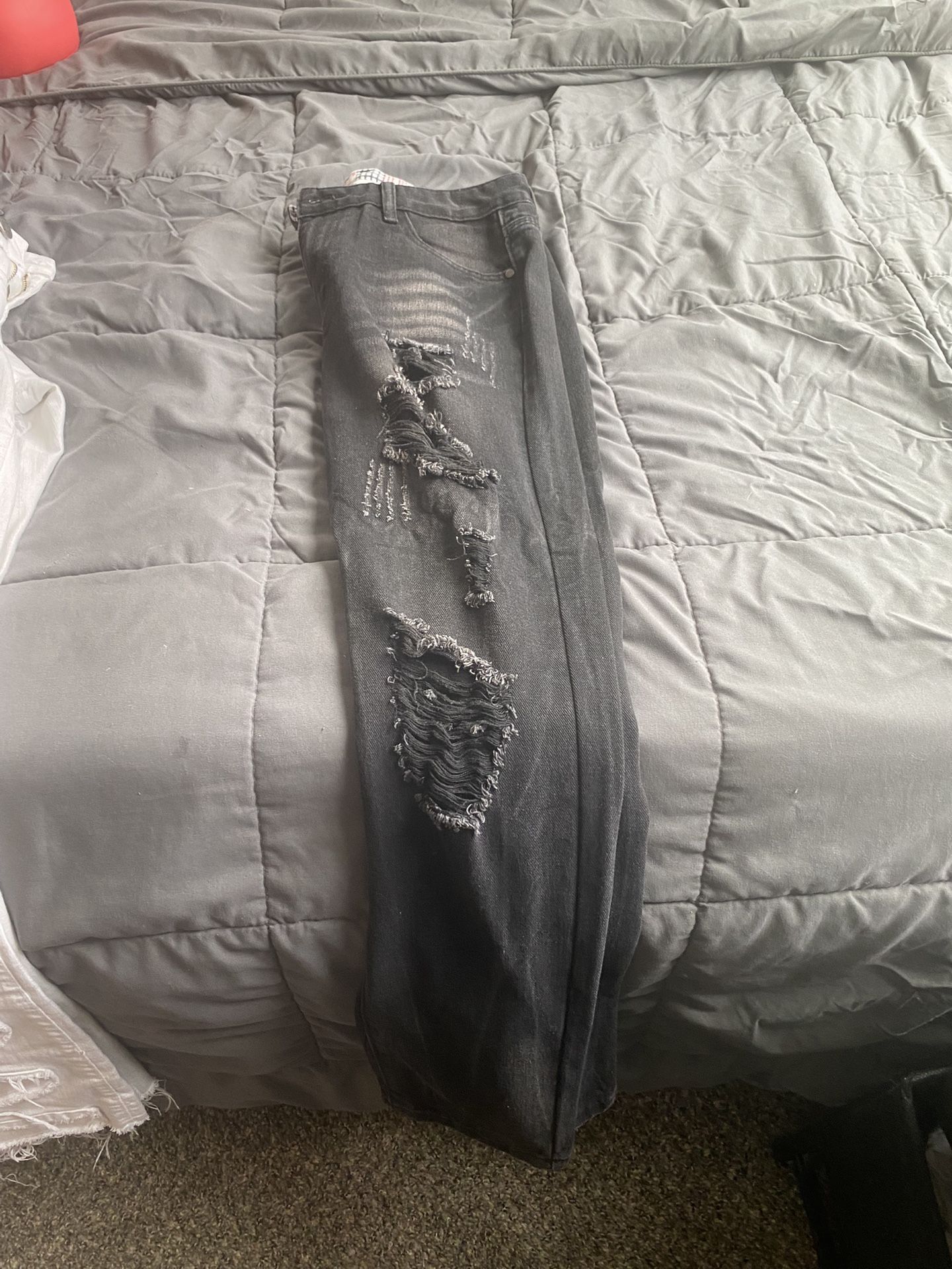 Black Wripped Jeans
