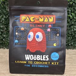 The Woobles Crochet Kit PAC-MAN Blinky