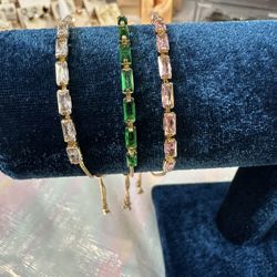 New Gold Plated Crstal Adjustable Bracelet