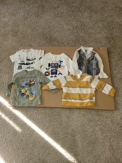 Five Size 12 Months Boys Assorted Shirts 