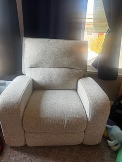 Gray Fabric Recliner Chair