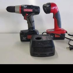 Craftsman Drill and Light with Battery and Charger $50