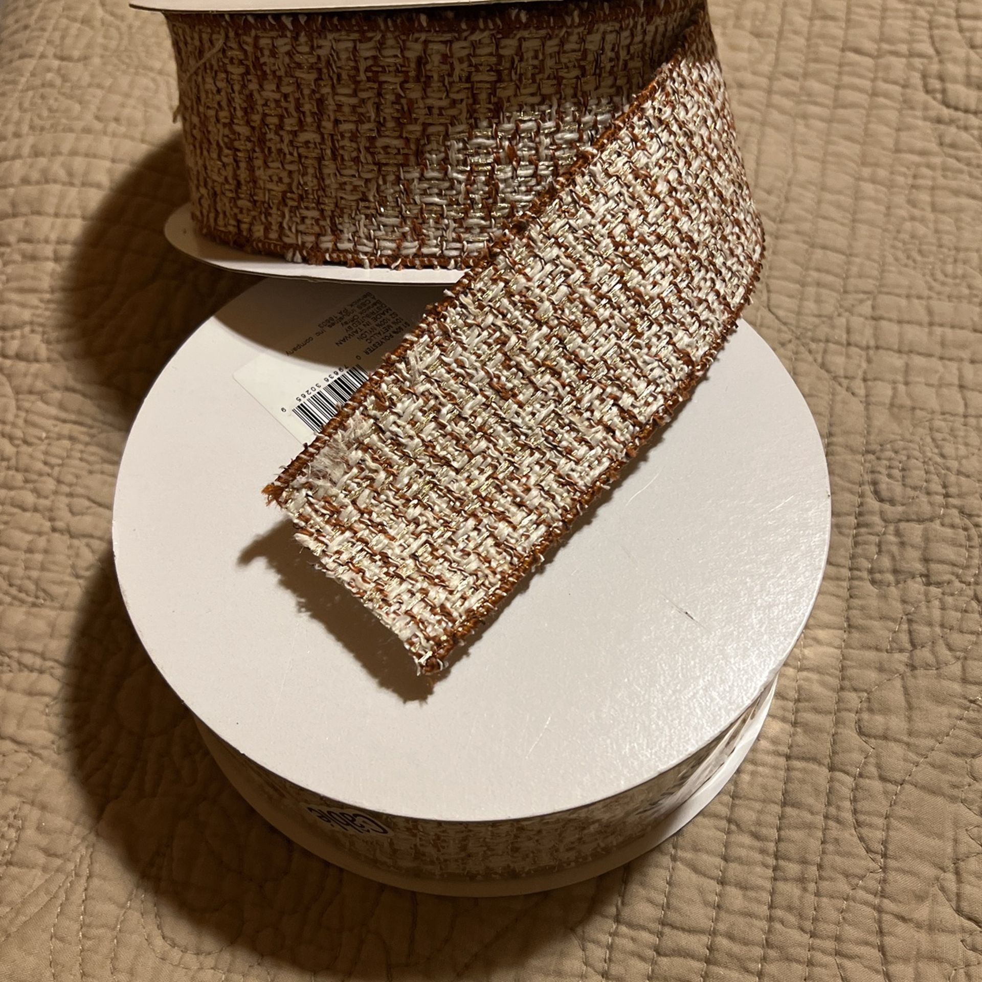 Ribbon: Offray. Labeled as 2 1/2 X 10 Yds