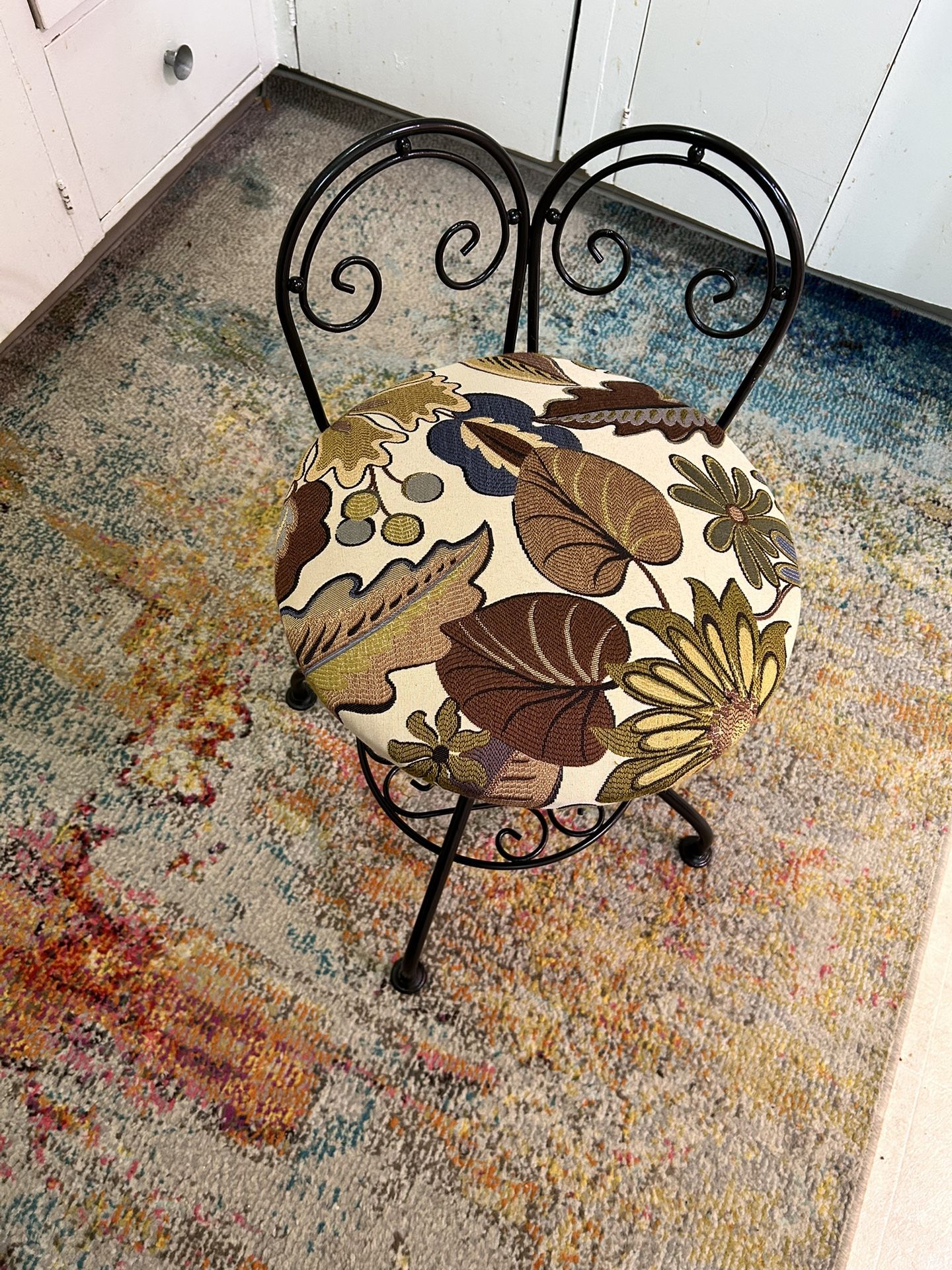 Vintage Pacsco mcm vanity swivel chair Stool seat adjustable height