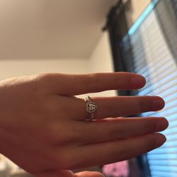 Silver pandora ring size 6