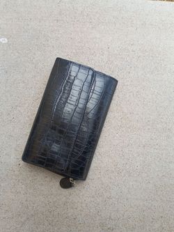 Black leather wallet.