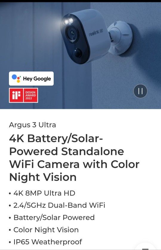 Argus 3 ultra + Reolink solar panel 2