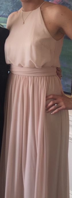 Donna Morgan blush Alana dress, size 8
