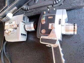 two vintage 8mm movie film cameras